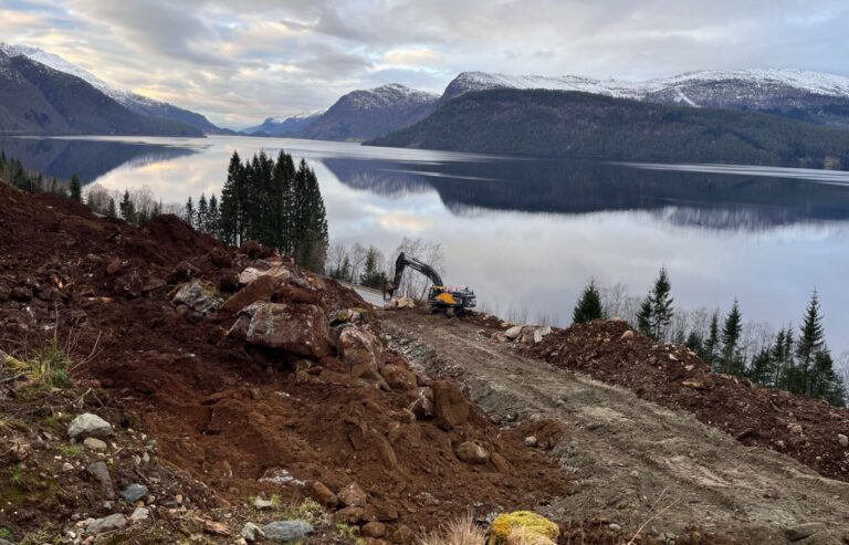 Godt i gang med skredsikring p&aring; Skredestranda