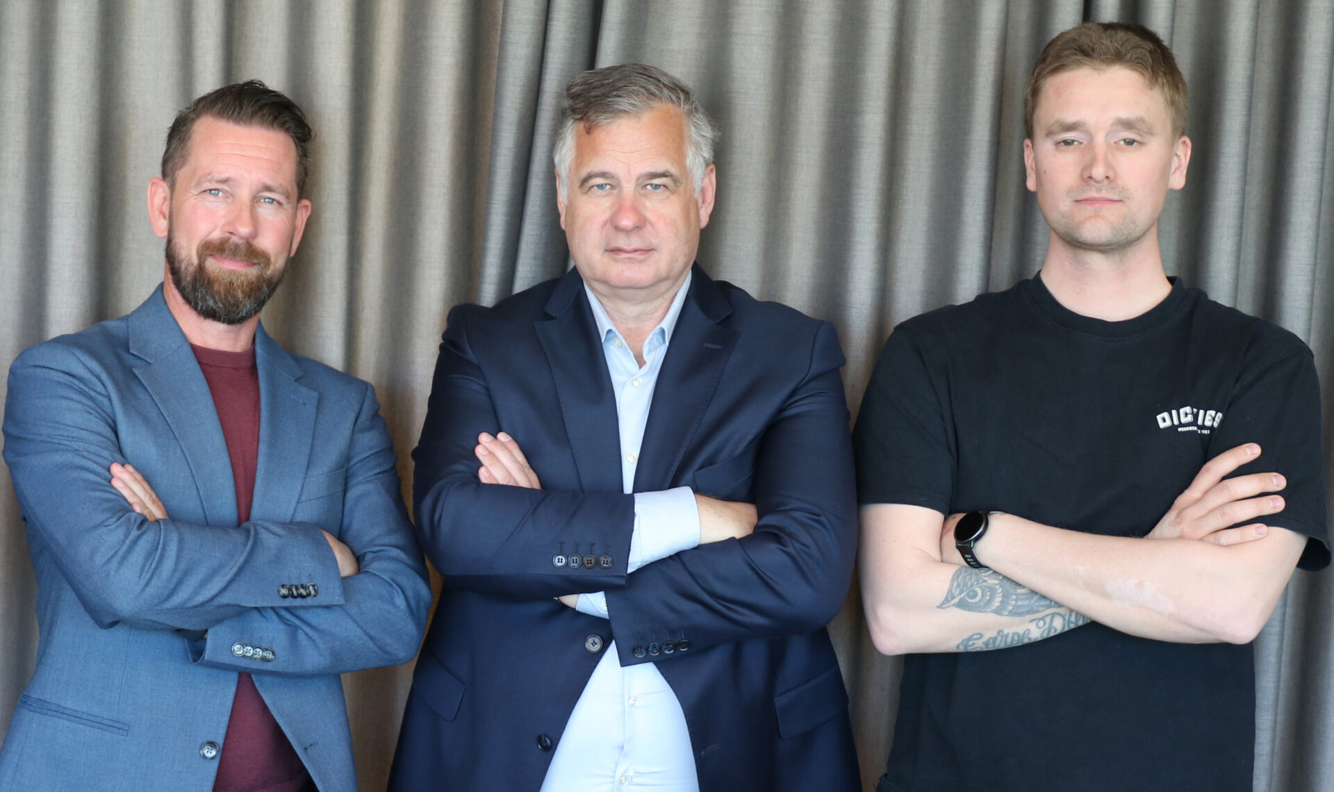 Det absolutt største stridsspørsmålet i årets oppgjør er kravet om forskuttering av sykepenger. Fra venstre: Kenneth Rasmussen (Arne Olav Lund), Kjell Morten Aune (Parat) og Erik Ellingsen (Larvikitt-blokka). (Foto: Vetle Daler)