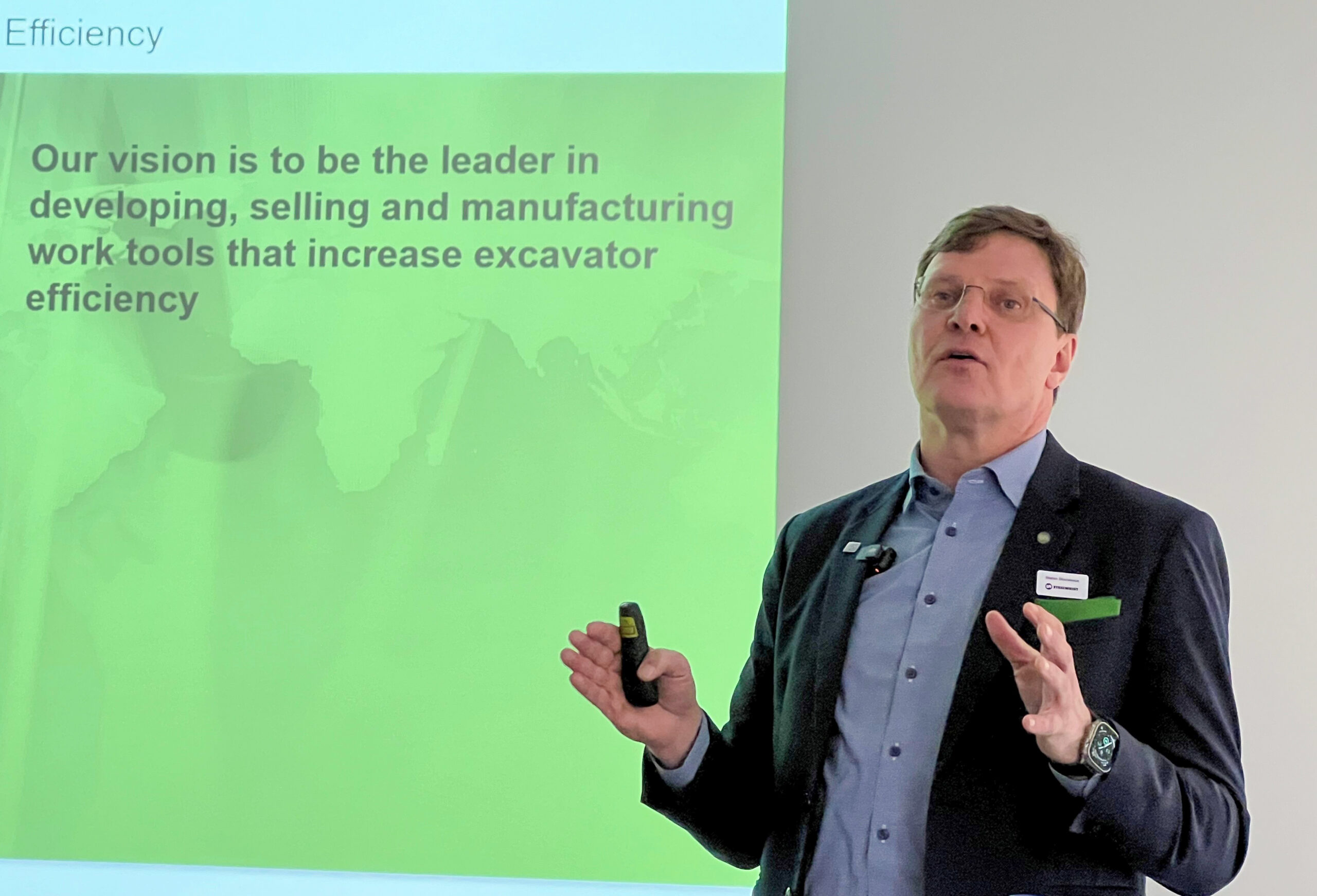 Stefan Stockhaus grunnla Steelwrist i 2005 og etter mer enn 20 år som konsernsjef i Steelwrist går han over i en rolle som industriell rådgiver for Solix. (Foto: Njål Hagen)