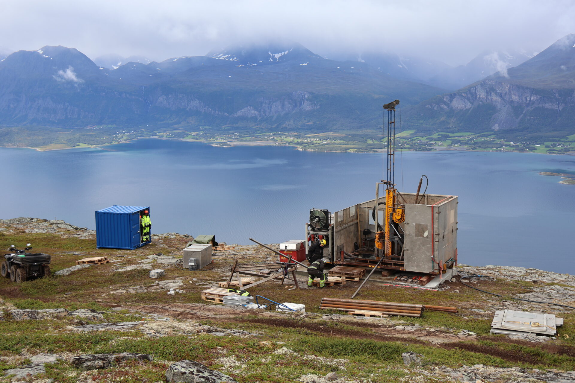 Borerigg på Indre Nordnes. (Foto: NVE)