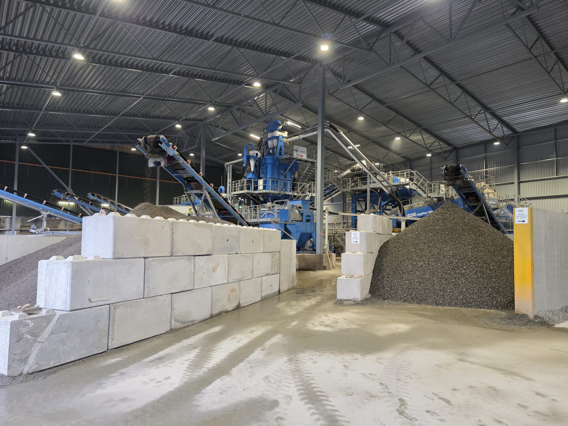 Vaskeanlegget til FSG, levert av EPC-leverandøren Nordic Bulk i samarbeid med våtprosess-spesialisten CDE. (Foto: Nordic Bulk)